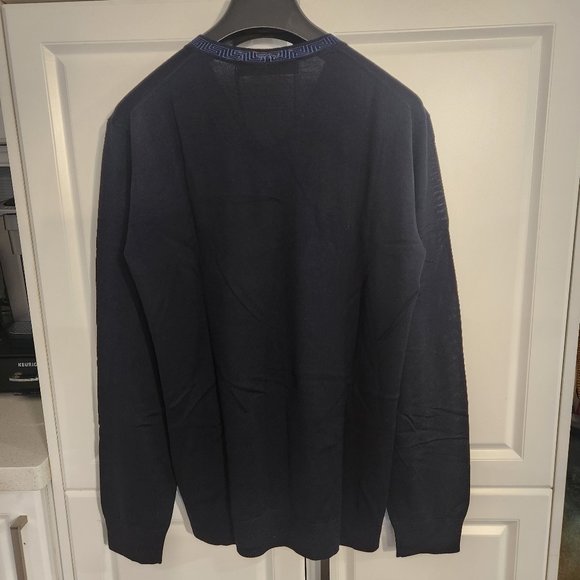 Versace Greca Lana Wool V-Neck Jumper - Picture 5 of 9